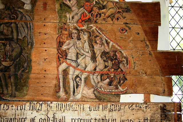 Detail of the Wenhaston Doom Painting, Saint Peter's Church, Wenhaston, Suffolk