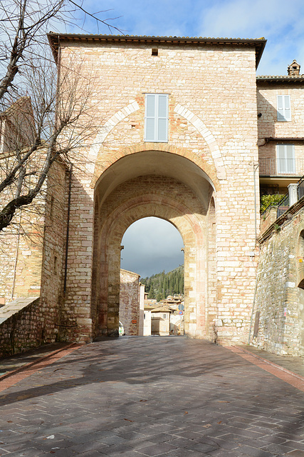 Italy, Assisi, New Arch on the Via Borgo Aretino Italy, Assisi, New Arch on the Via Borgo Aretino