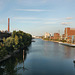 Blick von der ehemaligen Papierfabrik über das Hafenbecken C (Düsseldorf-Hafen) / 30.09.2016