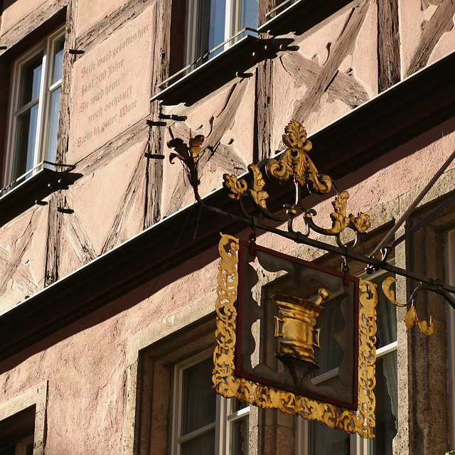 Seifensieders Schild  und Text