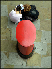 aerial view of a post box