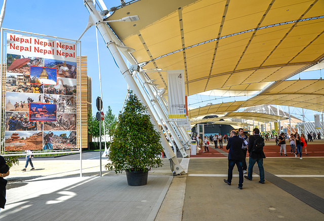 Expo 2015 -  All'ingresso padiglione  Nepal