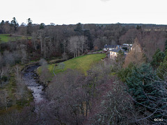 The Manse at Dunphail from the viaduct