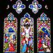 rousham church, oxon (17) c19 crucifixion, annunciation, nativity glass in the east window, perhaps lavers and barraud