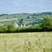Clun Castle seen from Shropshire Way on the descent from the Cefns