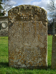 Teversham: late C18 gravestone 2014-02-21