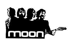 Kieron Farrow. (Right,) in the group 'Moon' 1970's.
