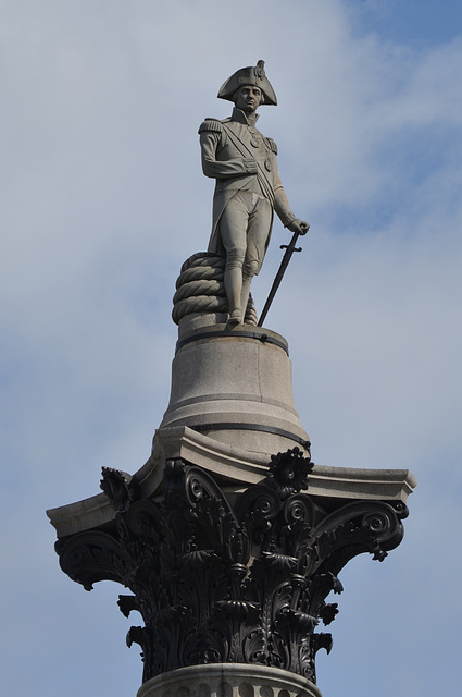 London, Statue of Admiral Nelson on Top of the Column
