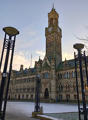 Early morning, Bradford town hall.