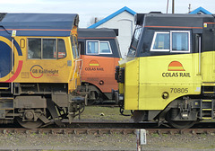 Freight Trio at Eastleigh (1) - 27 January 2015