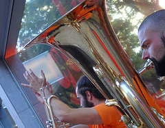 The joyful spread down the avenue