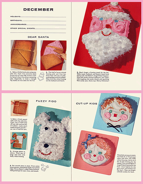 Baker's Coconut Cut-Up Cakes (7), 1956