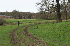 Farm vehicle tracks at Towers Farm