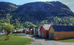 Old boathouses in Vik i Sogn.