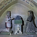 rousham church, oxon; effigy of john dormer +1584 and wife elizabeth goddard from c16 tomb in steeple barton church
