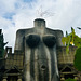Giant female bust sculptur.