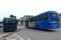 Rail Replacement vehicles at Ely Station - 9 Jul 2023 (P1150871)