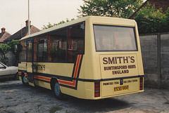 Smith’s Coaches E530 VKH at the Buntingford yard – 25 Jun 1992 (165-13)
