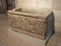 Visigothic Sarcophagus with the Virgin and Child Enthroned in the Cloisters, June 2011