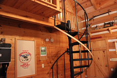 #  3  )  Spiral stairway to second level...Mountain Cabin .....10-2020