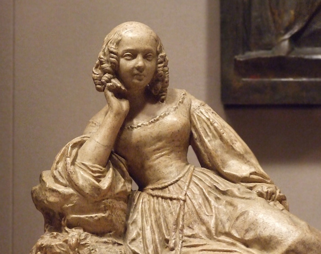 Detail of Louise Colet by Pradier in the Metropolitan Museum of Art, October 2011