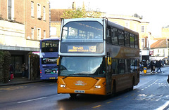 Sanders Coaches YN07 EYX in Norwich - 2 Dec 2022 (P1140262)