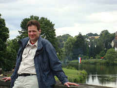 Auf der Lahnbrücke in Runkel