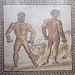 Detail of the Combat between Dares and Entellus Mosaic in the Getty Villa, June 2016