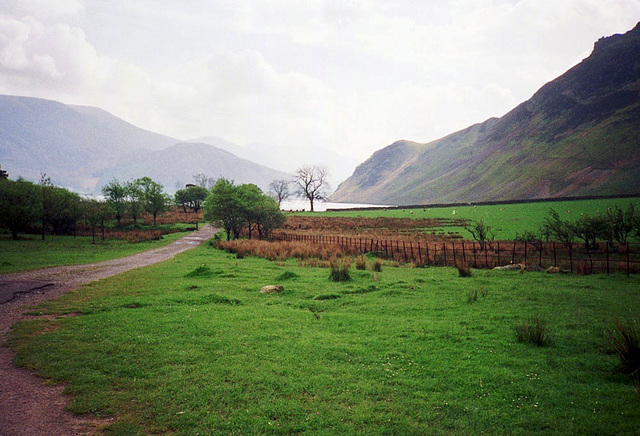 Western end of Ennerdale Water (Scan from May 1990)