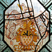 rousham church, oxon ; dormer heraldry in c17 glass
