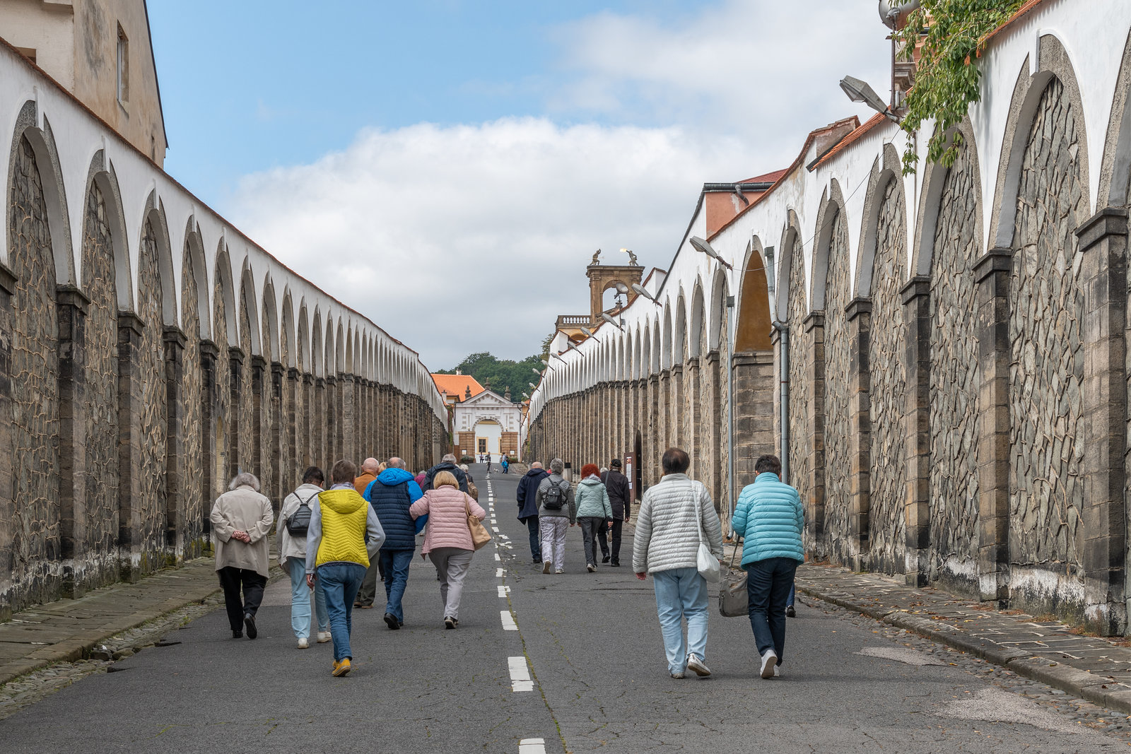 Die "Lange Fahrt" am Schloß Děčín - hinauf zum, Schloß