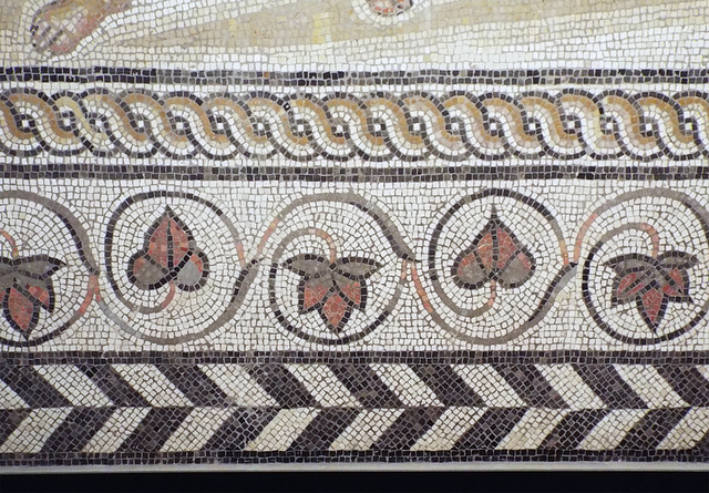 Detail of the Combat between Dares and Entellus Mosaic in the Getty Villa, June 2016