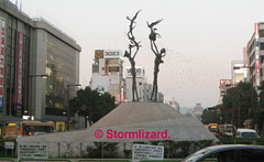 Sculpture on the Roundabout at Himeji JR Station