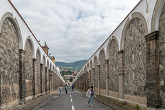 Die "Lange Fahrt" am Schloß Děčín - Blick zurück