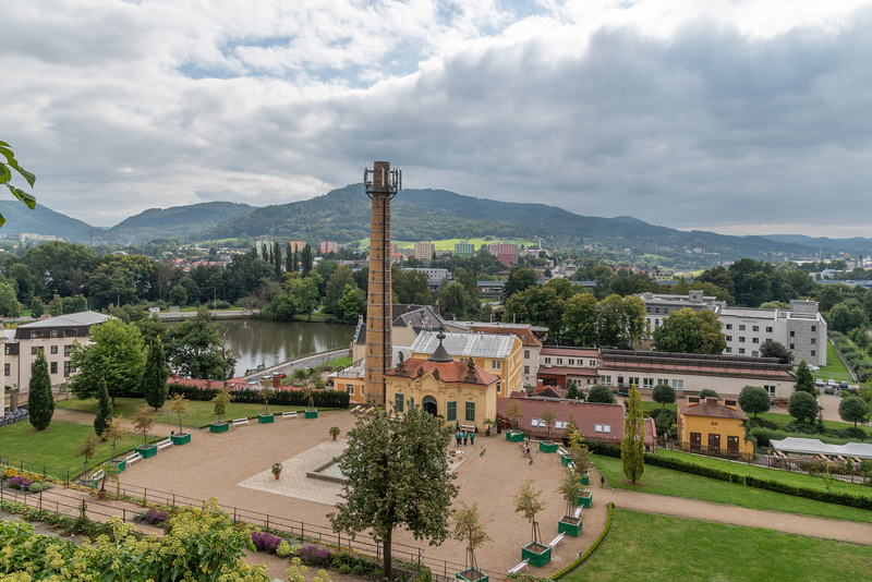 Blick vom Rosengarten hinab zur Stadt