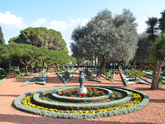 Haifa, The Flower Beds in Bahá'í Gardens