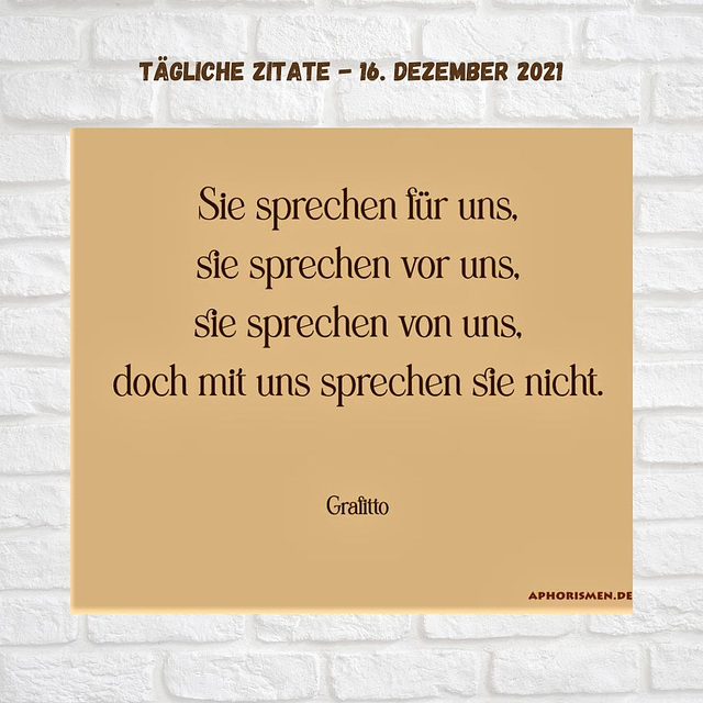 Tägliche Zitate - 16. Dezember 2021