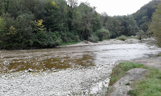 Der Fluss Sense im Kanton Bern.