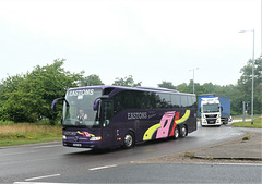 Eastons Coaches BU16 HBH on the A11 at Barton Mills - 3 Jul 2021 (P1080958)