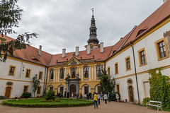 Der Schloßhof vom Schloß Děčín