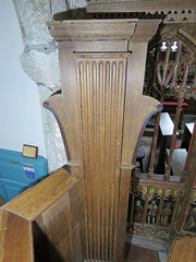 buckland in the moor church, devon , c18 pulpit (2)