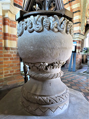 leckhampstead church, berks, font bowl c12 (1)