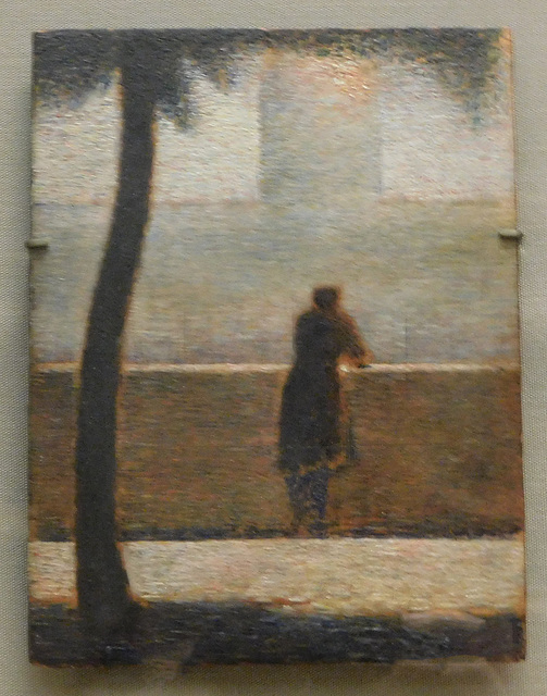 Man Leaning on a Parapet by Seurat in the Metropolitan Museum of Art, January 2020