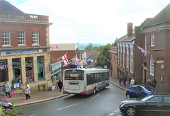 First Midlands West 66977 (KX05 MHA) in Great Malvern - 6 Jun 2012 (DSCN8324)