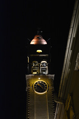 Greece, Kerkyra (Corfu), The Bell Tower of the Cathedral of Saint Spyridon at Night