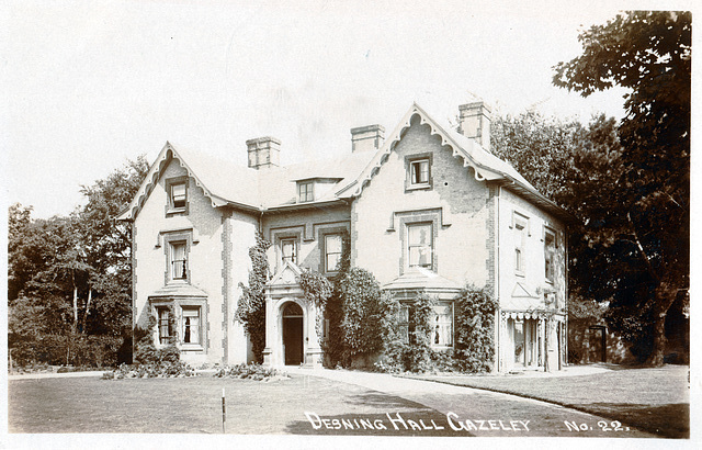 Desning Hall, Suffolk from a c1910 postcard
