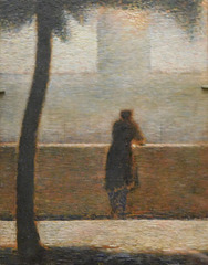 Man Leaning on a Parapet by Seurat in the Metropolitan Museum of Art, January 2020