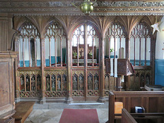buckland in the moor church, devon ,c16 rood screen
