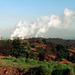 Rugeley Power Stations seen from Cannock Chase (Scan from early 1989)