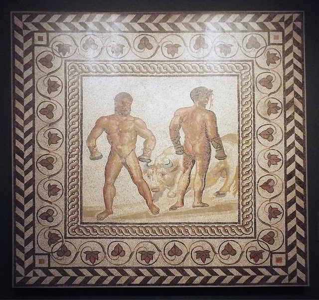 Combat between Dares and Entellus Mosaic in the Getty Villa, June 2016